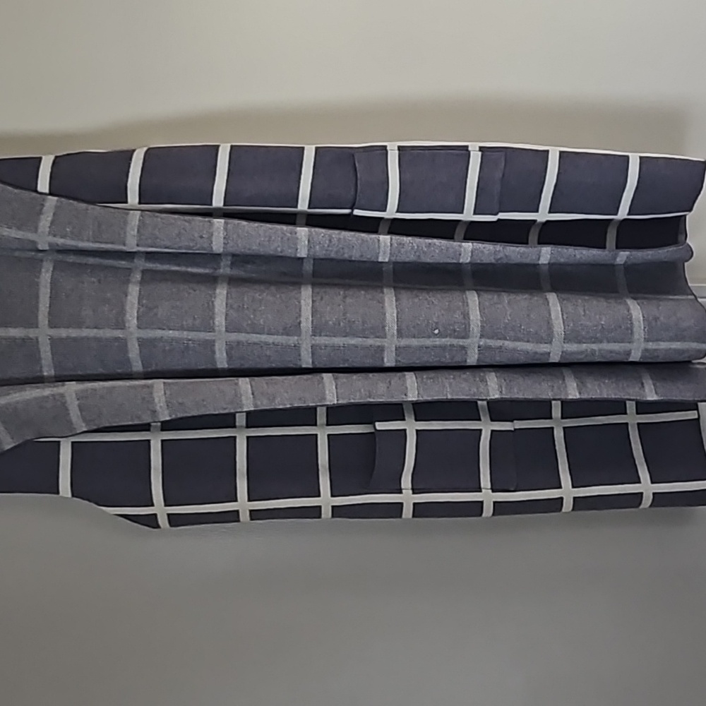 Long hooded open sweater vest